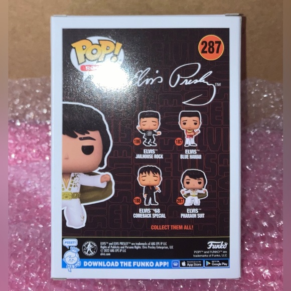 Elvis Presley The King of Rock &Roll in White Pharaoh Suit Funko Pop New in Box! - Picture 3 of 5
